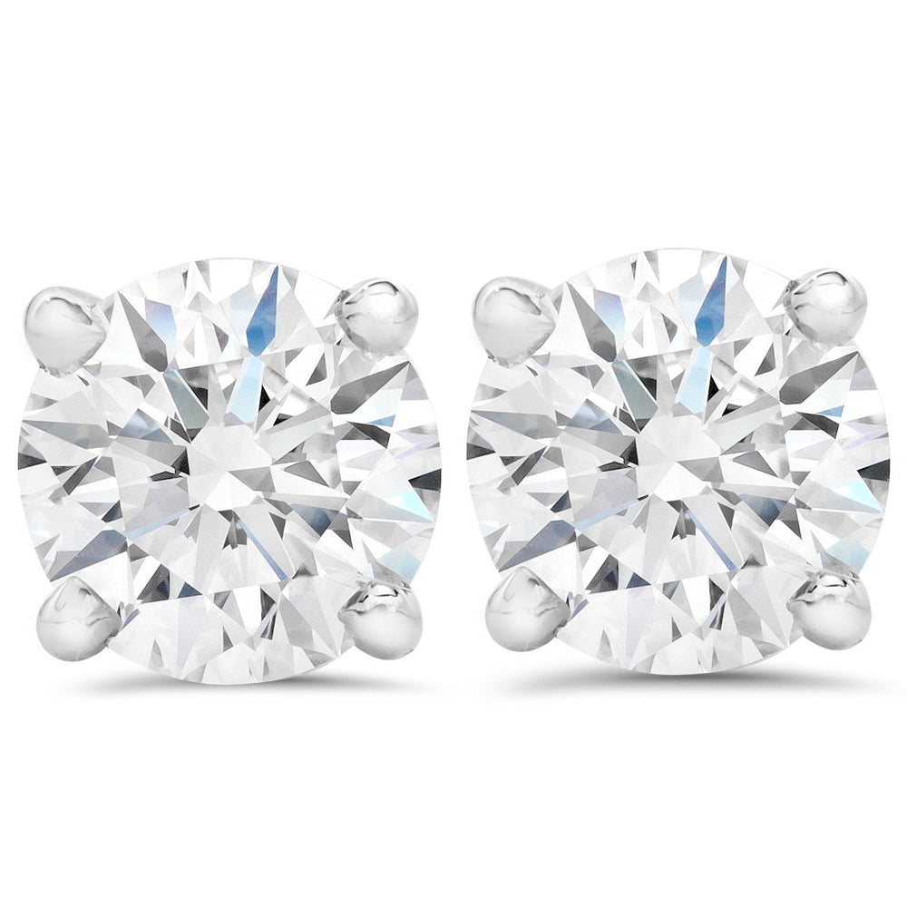 6 TCW Round Cut Diamond Stud Earrings For Women, Engagement Earrings, Christmas Gifts