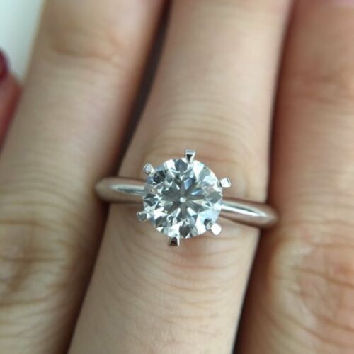 2 Carat Round Cut Diamond Engagement Ring for Women, Solitaire Ring, Wedding Ring