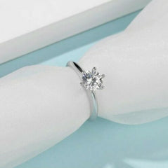 2 Carat Round Cut Engagement Ring for Women, Solitaire Ring, Christmas Gifts, Anniversary Gifts