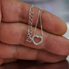 0.72 TCW Round Cut Diamond Charm Pendant For Women, Heart Shape Pendant, Anniversary Gifts, Christmas Gifts