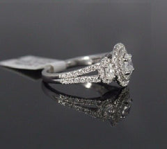 1 Carat Oval Cut Diamond Engagement Ring for Women, Halo Ring Set, Wedding Ring