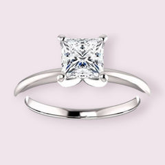 2 Carat Princess Cut CVD Lab Grown Diamond Engagement Ring For Women, Solitaire Engagement Ring, Anniversary Gifts, Christmas Gifts, Wedding Ring