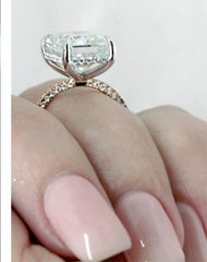 3.5 Carat Radiant Cut Diamond Engagement Ring for Women, Wedding Ring