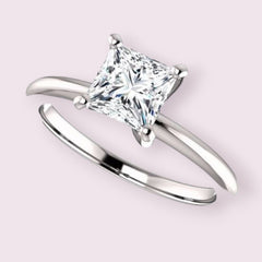 2 Carat Princess Cut CVD Lab Grown Diamond Engagement Ring For Women, Solitaire Engagement Ring, Anniversary Gifts, Christmas Gifts, Wedding Ring