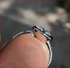 3 Carat Round Cut Diamond Engagement Ring for Women, Wedding Ring, Bezel Setting