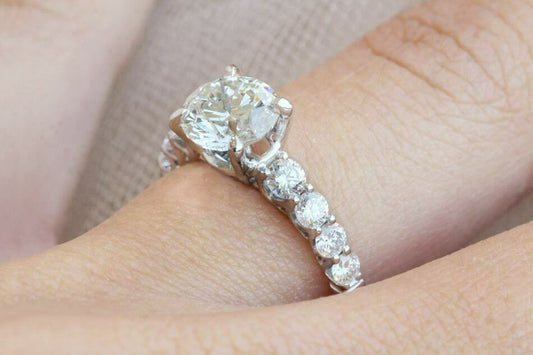 2 Carat Round Cut Diamond Engagement Ring For Women, Anniversary Gifts, Wedding Ring