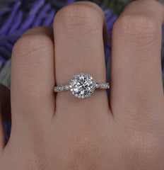 2 Carat Round Cut Diamond Engagement Ring for Women, Wedding Ring