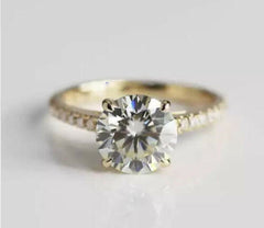 2.5 Carat Round Cut Diamond Engagement Ring for Women, Wedding Ring