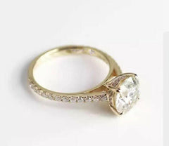 2.5 Carat Round Cut Diamond Engagement Ring for Women, Wedding Ring