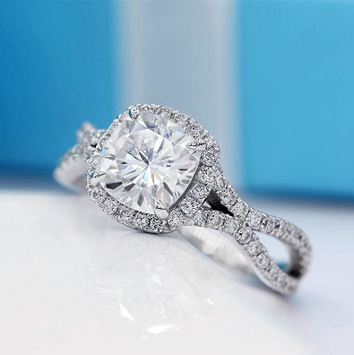 2.5 Carat Cushion Cut Diamond Engagement Ring For Women, Wedding Ring, Christmas Gifts
