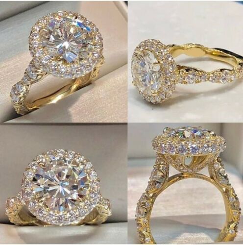 2 Carat Round Cut Diamond Engagement Ring for Women, Halo Engagement Ring, Wedding Ring