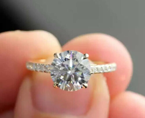2.5 Carat Round Cut Diamond Engagement Ring for Women, Wedding Ring