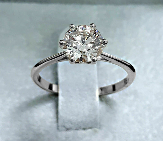 2.5 Carat Round Cut Diamond Engagement Ring for Women, Solitaire Ring, Wedding Ring, Christmas Gifts