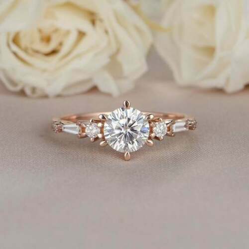 1.5 Carat Round Cut Diamond Engagement Ring for Women, Wedding Ring, Christmas Gifts
