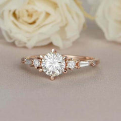 1.5 Carat Round Cut Diamond Engagement Ring for Women, Wedding Ring, Christmas Gifts
