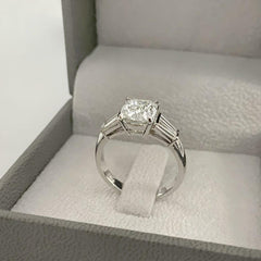 3 Carat Cushion Cut Diamond Engagement Ring for Women, Wedding Ring, Christmas Gifts