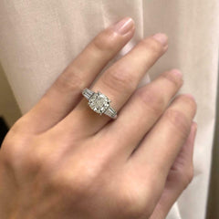 3 Carat Cushion Cut Diamond Engagement Ring for Women, Wedding Ring, Christmas Gifts
