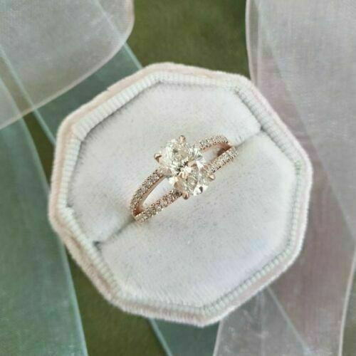 2.5 Carat Oval Cut Diamond Engagement Ring for Women, Wedding Ring, Christmas Gifts
