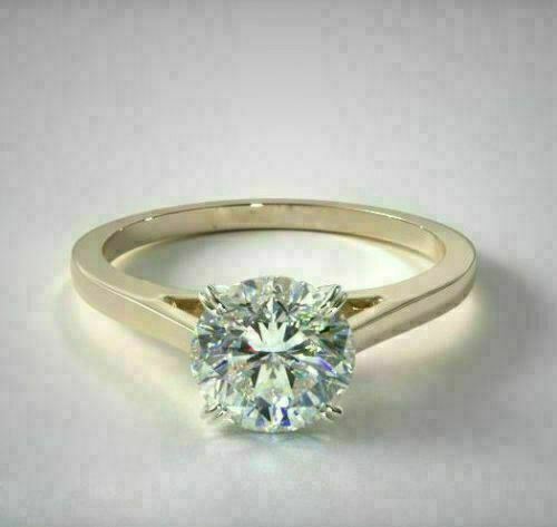 2.5 Carat Round Cut Diamond Engagement Ring for Women, Solitaire Ring, Wedding Ring