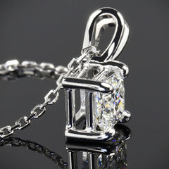 2 CT Princess Cut Diamond Charm Pendant For Women, Christmas Gifts