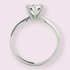 2.5 Carat Round Cut CVD Lab Grown Diamond Engagement Ring For Women, Solitaire Ring, Wedding Ring