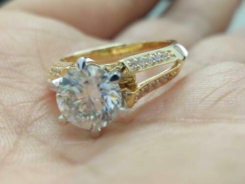 2.5 Carat Round Cut Diamond Engagement Ring for Women, Split Shank Ring, Wedding Ring, Anniversary Gifts