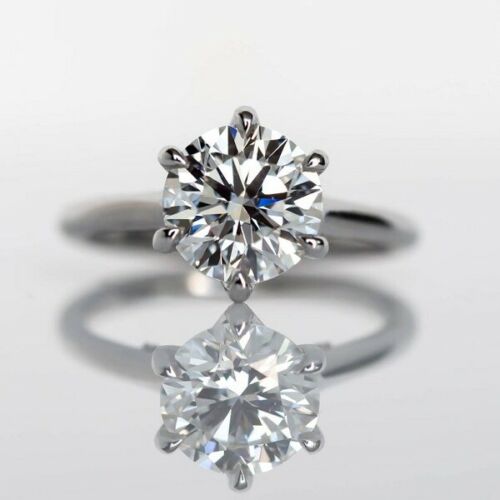 2.5 Carat Round Cut Diamond Engagement Ring for Women, Solitaire Ring, Wedding Ring, Anniversary Gifts