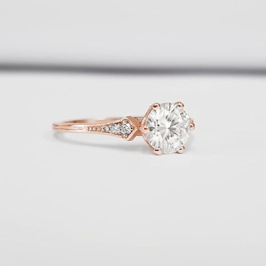 2 Carat Round Cut Diamond Engagement Ring for Women, Wedding Ring, Christmas Gifts