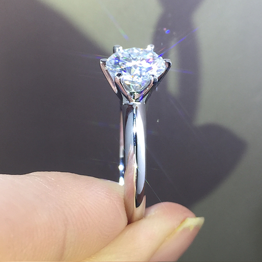 2.5 Carat Round Cut Diamond Engagement Ring for Women, Solitaire Ring, Wedding Ring, Christmas Gifts