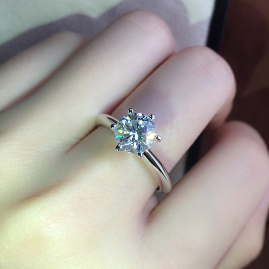 2.5 Carat Round Cut Diamond Engagement Ring for Women, Solitaire Ring, Wedding Ring, Christmas Gifts