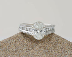 2 Carat Oval Cut Diamond Engagement Ring for Women, Wedding Ring, Christmas Gifts, Anniversary Gifts