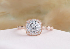 2 Carat Round Cut Diamond Engagement Ring for Women, Wedding Ring, Christmas Gifts