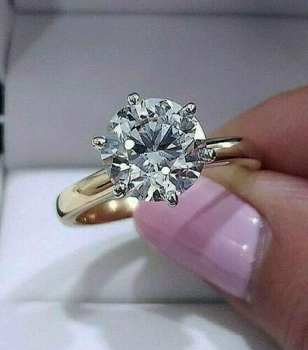 3 Carat Round Cut Diamond Engagement Ring for Women, Solitaire Ring, Wedding Ring