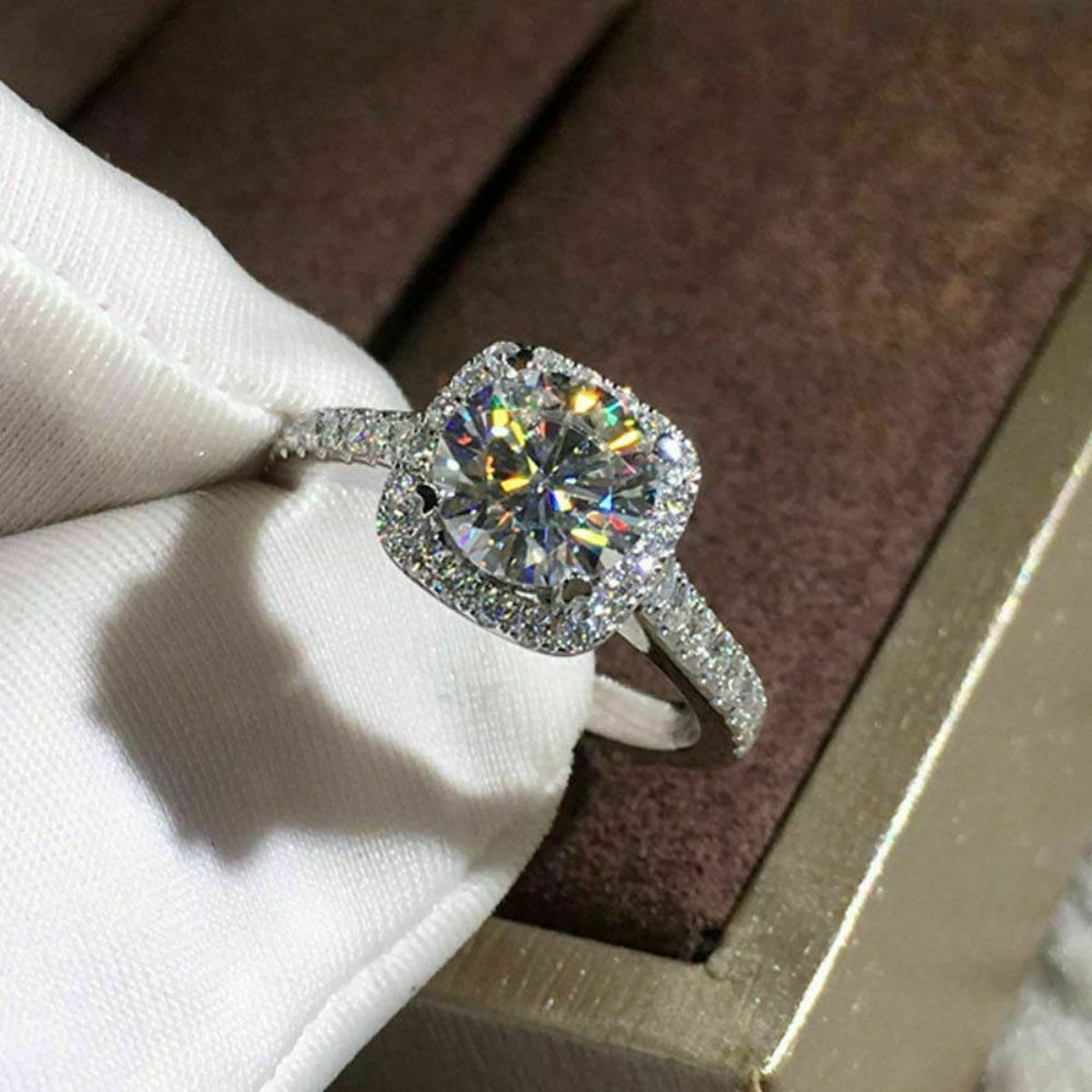 1.5 Carat Round Cut Diamond Engagement Ring for Women, Wedding Ring