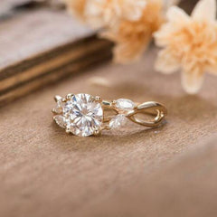 2 Carat Round Cut Diamond Engagement Ring for Women, Twisted Ring, Wedding Ring