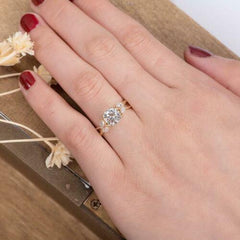 2 Carat Round Cut Diamond Engagement Ring for Women, Twisted Ring, Wedding Ring