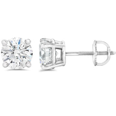 6 TCW Round Cut Diamond Stud Earrings For Women, Engagement Earrings, Christmas Gifts