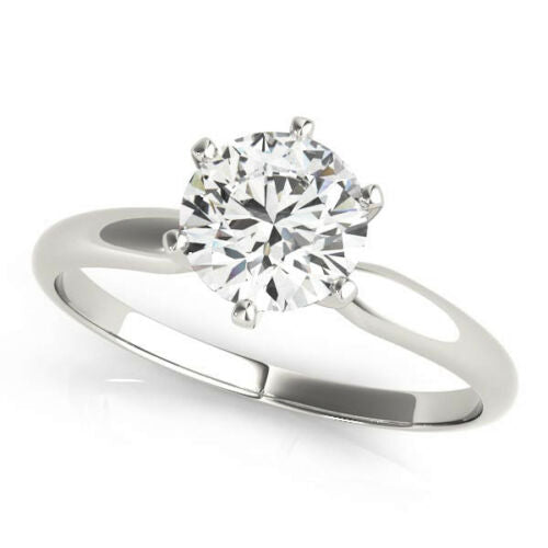 2.5 Carat Round Cut CVD Lab Grown Diamond Engagement Ring For Women, Solitaire Ring, Wedding Ring