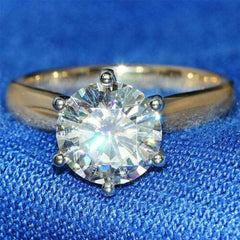 2.5 Carat Round Cut Diamond Engagement Ring for Women, Wedding Ring