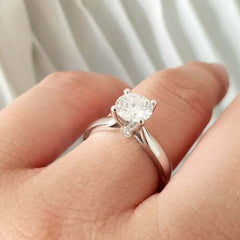 2 Carat Round Cut Diamond Engagement Ring for Women, Solitaire Ring Wedding Ring