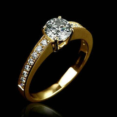 1.5 Carat Round Cut Diamond Engagement Ring for Women, Anniversary Gift For Her, Wedding Ring