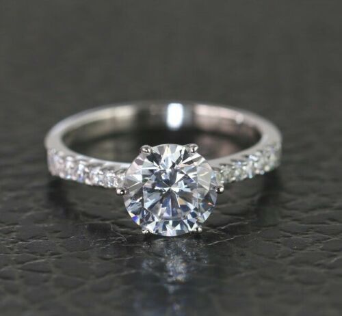 2.5 Carat Round Cut Diamond Engagement Ring for Women, Wedding Ring
