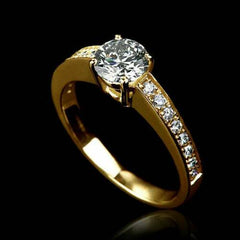 1.5 Carat Round Cut Diamond Engagement Ring for Women, Anniversary Gift For Her, Wedding Ring