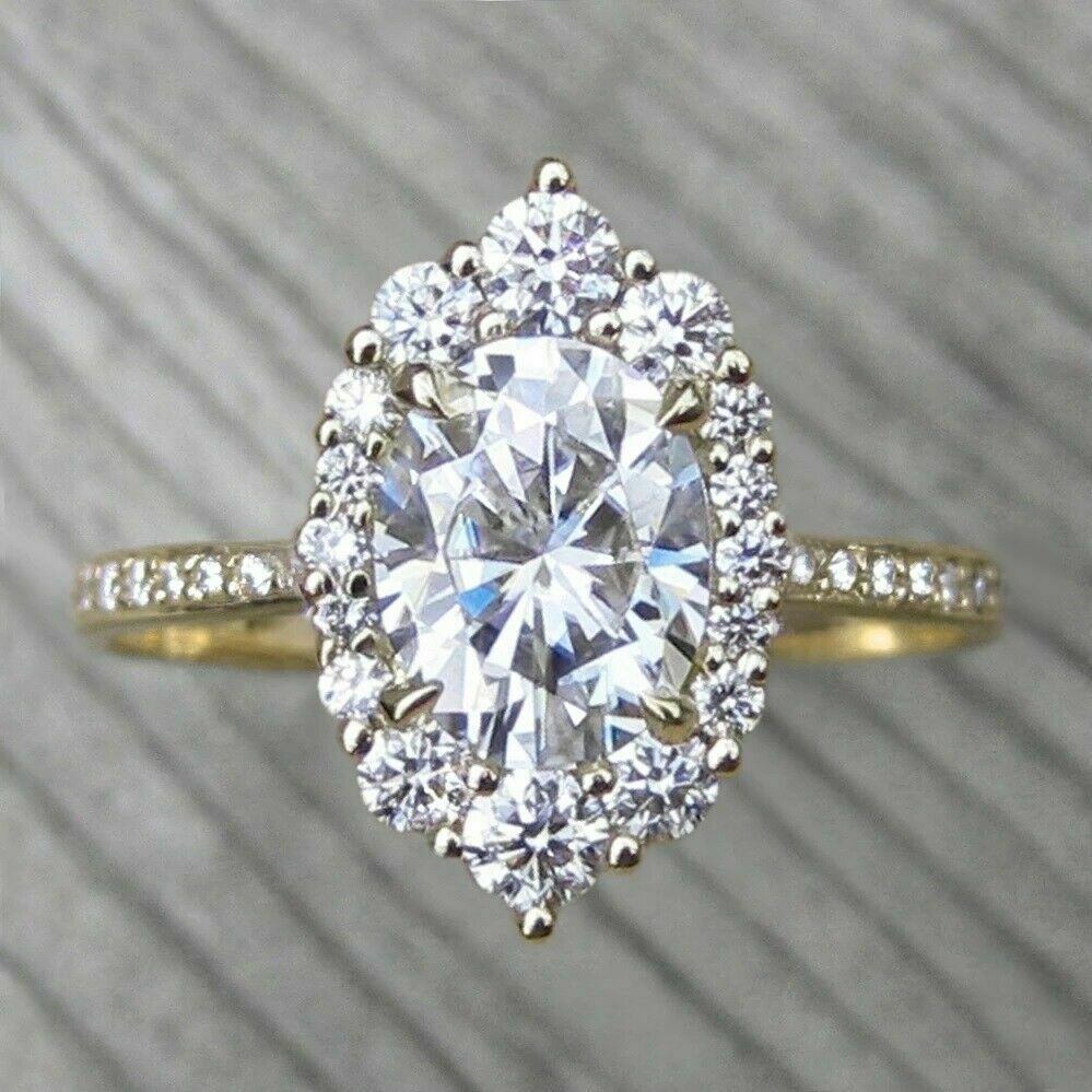 1.5 Carat Oval Cut Diamond Engagement Ring for Women, Wedding Ring, Anniversary Gifts