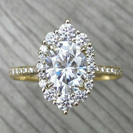 1.5 Carat Oval Cut Diamond Engagement Ring for Women, Wedding Ring, Anniversary Gifts