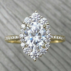 1.5 Carat Oval Cut Diamond Engagement Ring for Women, Wedding Ring, Anniversary Gifts