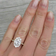 1.5 Carat Oval Cut Diamond Engagement Ring for Women, Wedding Ring, Anniversary Gifts