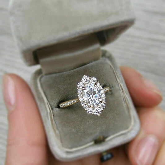 1.5 Carat Oval Cut Diamond Engagement Ring for Women, Wedding Ring, Anniversary Gifts