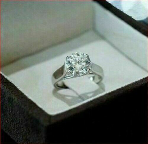 2.5 Carat Round Cut Diamond Engagement Ring for Women, Solitaire Ring, Wedding Ring