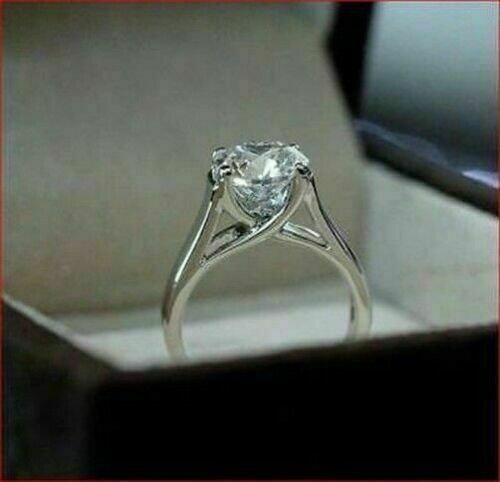 2.5 Carat Round Cut Diamond Engagement Ring for Women, Solitaire Ring, Wedding Ring